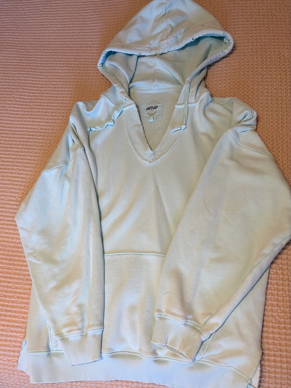 Aerie Oversized Distressed Hoodie Sweatshirt Size S